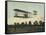 Beautiful Shot of Wilbur Wright Making a Demonstration Flight at Auvours-null-Framed Stretched Canvas