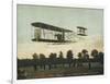 Beautiful Shot of Wilbur Wright Making a Demonstration Flight at Auvours-null-Framed Photographic Print