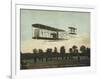 Beautiful Shot of Wilbur Wright Making a Demonstration Flight at Auvours-null-Framed Photographic Print