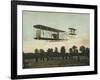 Beautiful Shot of Wilbur Wright Making a Demonstration Flight at Auvours-null-Framed Photographic Print