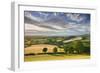 Beautiful Sky Above Summer Countryside, Raddon Hill, Crediton, Devon, England. Summer-Adam Burton-Framed Photographic Print