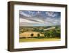 Beautiful Sky Above Summer Countryside, Raddon Hill, Crediton, Devon, England. Summer-Adam Burton-Framed Photographic Print