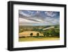 Beautiful Sky Above Summer Countryside, Raddon Hill, Crediton, Devon, England. Summer-Adam Burton-Framed Photographic Print