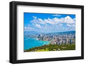 Beautiful Skyline of Oahu,Hawaii-Lorcel-Framed Photographic Print