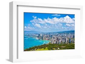 Beautiful Skyline of Oahu,Hawaii-Lorcel-Framed Photographic Print