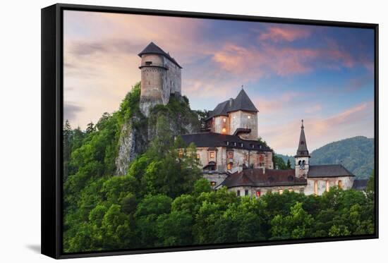 Beautiful Slovakia Castle at Sunset - Oravsky Hrad-TTstudio-Framed Stretched Canvas