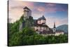 Beautiful Slovakia Castle at Sunset - Oravsky Hrad-TTstudio-Stretched Canvas