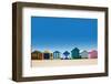 Beautiful Small Bathing Houses on White Sandy Beach at Brighton Beach, Australia-Creativa Images-Framed Photographic Print