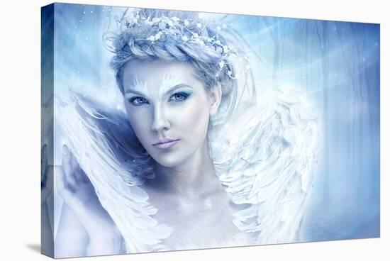 Beautiful Snow Queen-luckybusiness-Stretched Canvas