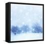 Beautiful Snowy Landscape-Anna Omelchenko-Framed Stretched Canvas