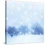 Beautiful Snowy Landscape-Anna Omelchenko-Stretched Canvas