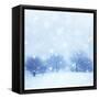 Beautiful Snowy Landscape-Anna Omelchenko-Framed Stretched Canvas