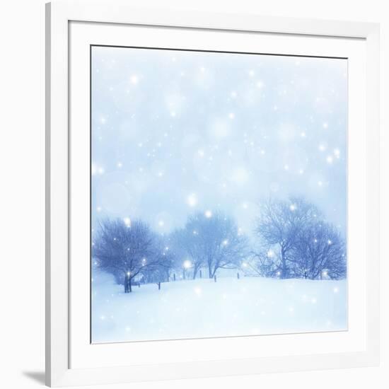 Beautiful Snowy Landscape-Anna Omelchenko-Framed Art Print