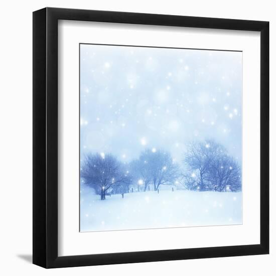 Beautiful Snowy Landscape-Anna Omelchenko-Framed Art Print