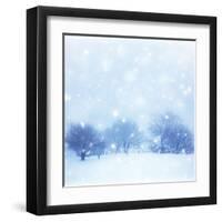 Beautiful Snowy Landscape-Anna Omelchenko-Framed Art Print