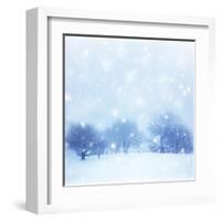 Beautiful Snowy Landscape-Anna Omelchenko-Framed Art Print