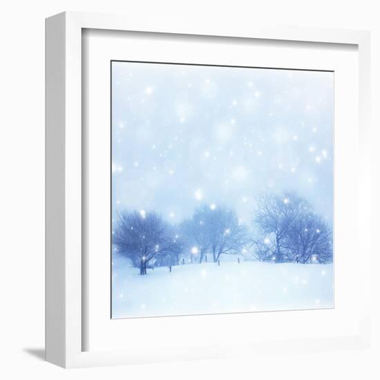 Beautiful Snowy Landscape-Anna Omelchenko-Framed Art Print