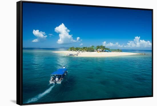 Beautiful South Sea island, Mamanuca Islands, Fiji, South Pacific-Michael Runkel-Framed Stretched Canvas