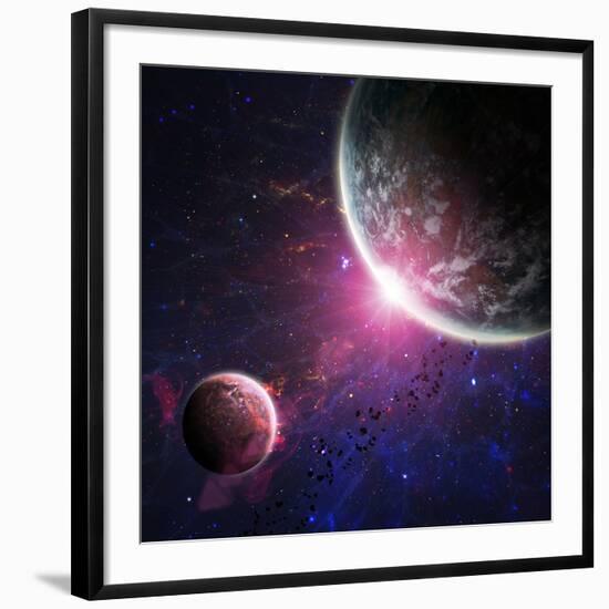 Beautiful Space Background-Forplayday-Framed Photographic Print