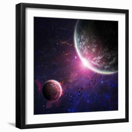 Beautiful Space Background-Forplayday-Framed Photographic Print