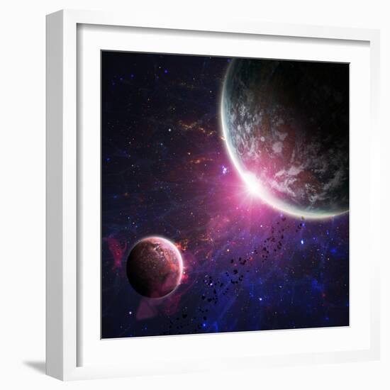 Beautiful Space Background-Forplayday-Framed Photographic Print