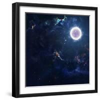 Beautiful Space Background-Forplayday-Framed Photographic Print