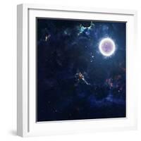 Beautiful Space Background-Forplayday-Framed Photographic Print