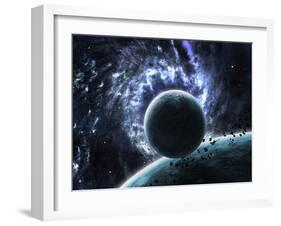 Beautiful Space Background-Forplayday-Framed Photographic Print