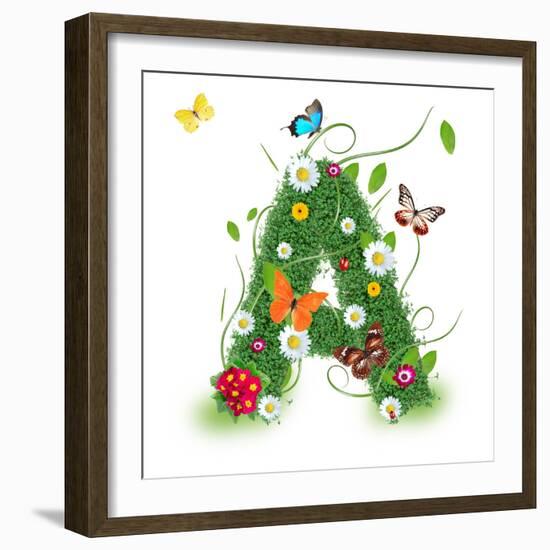 Beautiful Spring Letter "A"-Kesu01-Framed Premium Giclee Print