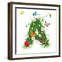 Beautiful Spring Letter "A"-Kesu01-Framed Premium Giclee Print