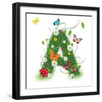 Beautiful Spring Letter "A"-Kesu01-Framed Premium Giclee Print