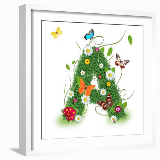 Beautiful Spring Letter "A"-Kesu01-Framed Premium Giclee Print