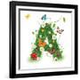 Beautiful Spring Letter "A"-Kesu01-Framed Art Print