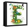 Beautiful Spring Letter "E"-Kesu01-Framed Stretched Canvas