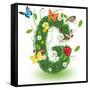 Beautiful Spring Letter "G"-Kesu01-Framed Stretched Canvas