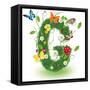 Beautiful Spring Letter "G"-Kesu01-Framed Stretched Canvas