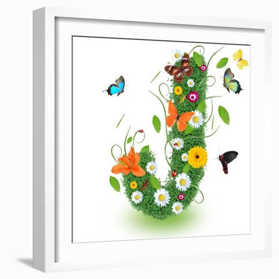 Beautiful Spring Letter "J"-Kesu01-Framed Premium Giclee Print