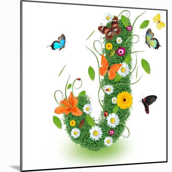 Beautiful Spring Letter "J"-Kesu01-Mounted Premium Giclee Print