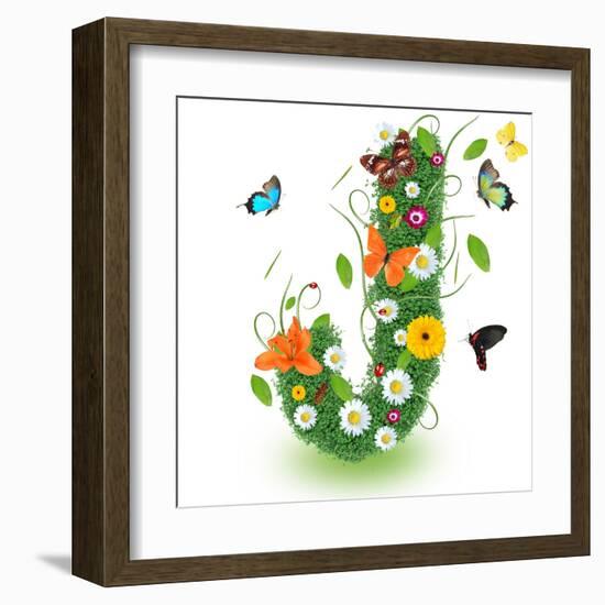 Beautiful Spring Letter "J"-Kesu01-Framed Art Print