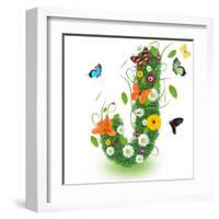 Beautiful Spring Letter "J"-Kesu01-Framed Art Print