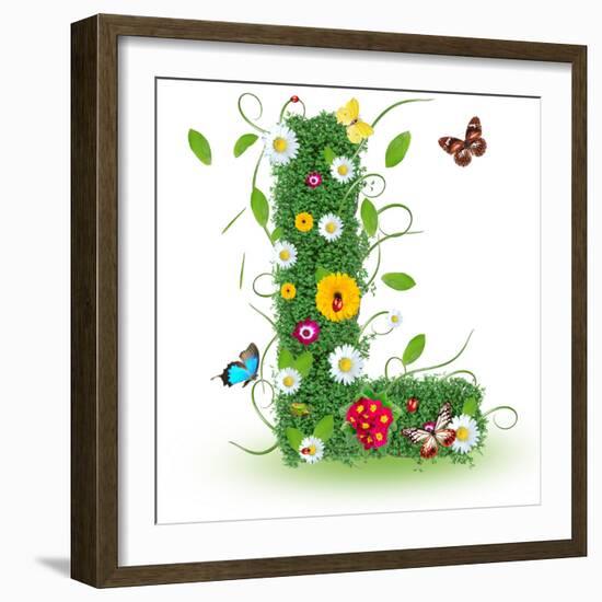 Beautiful Spring Letter "L"-Kesu01-Framed Premium Giclee Print