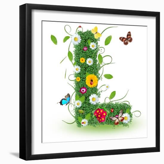 Beautiful Spring Letter "L"-Kesu01-Framed Premium Giclee Print