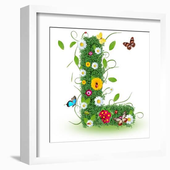 Beautiful Spring Letter "L"-Kesu01-Framed Art Print