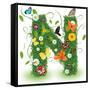 Beautiful Spring Letter "N"-Kesu01-Framed Stretched Canvas