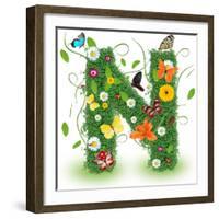 Beautiful Spring Letter "N"-Kesu01-Framed Premium Giclee Print