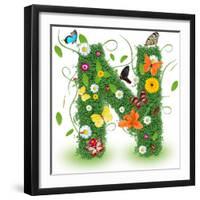 Beautiful Spring Letter "N"-Kesu01-Framed Premium Giclee Print