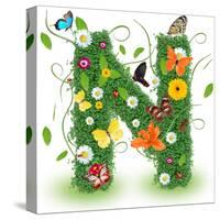 Beautiful Spring Letter "N"-Kesu01-Stretched Canvas
