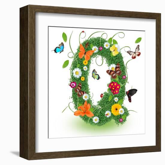 Beautiful Spring Letter "Q"-Kesu01-Framed Art Print