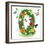 Beautiful Spring Letter "Q"-Kesu01-Framed Art Print