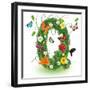 Beautiful Spring Letter "Q"-Kesu01-Framed Art Print